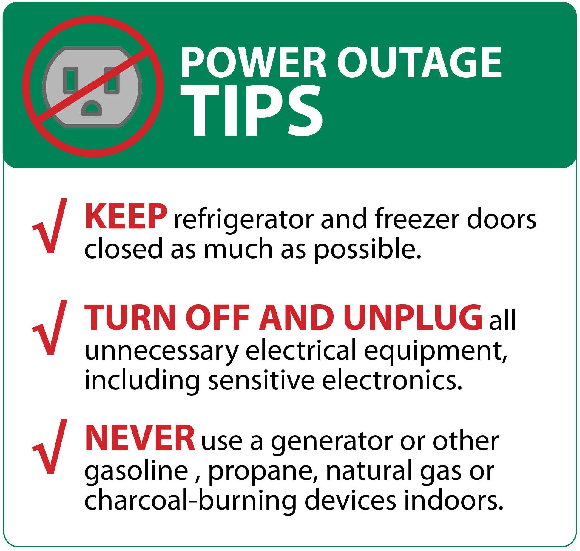 Power Outage Tips Maquoketa Valley Electric Cooperative